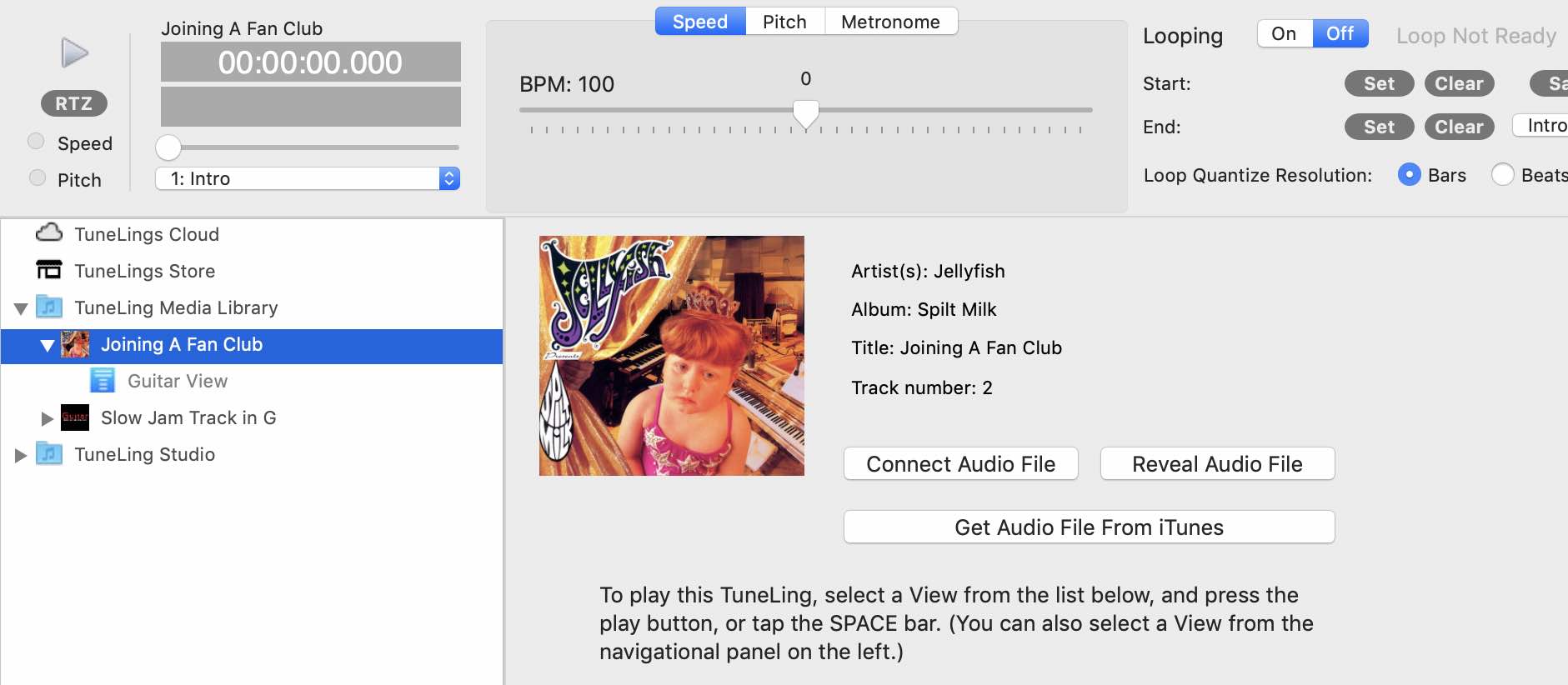 In-App HELP About BYOA (Bring Your Own Audio) TuneLings TuneLing Overview segment