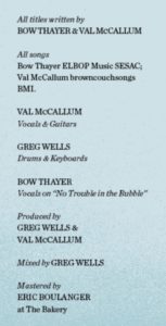 Beau Bow de Lune Album Credits